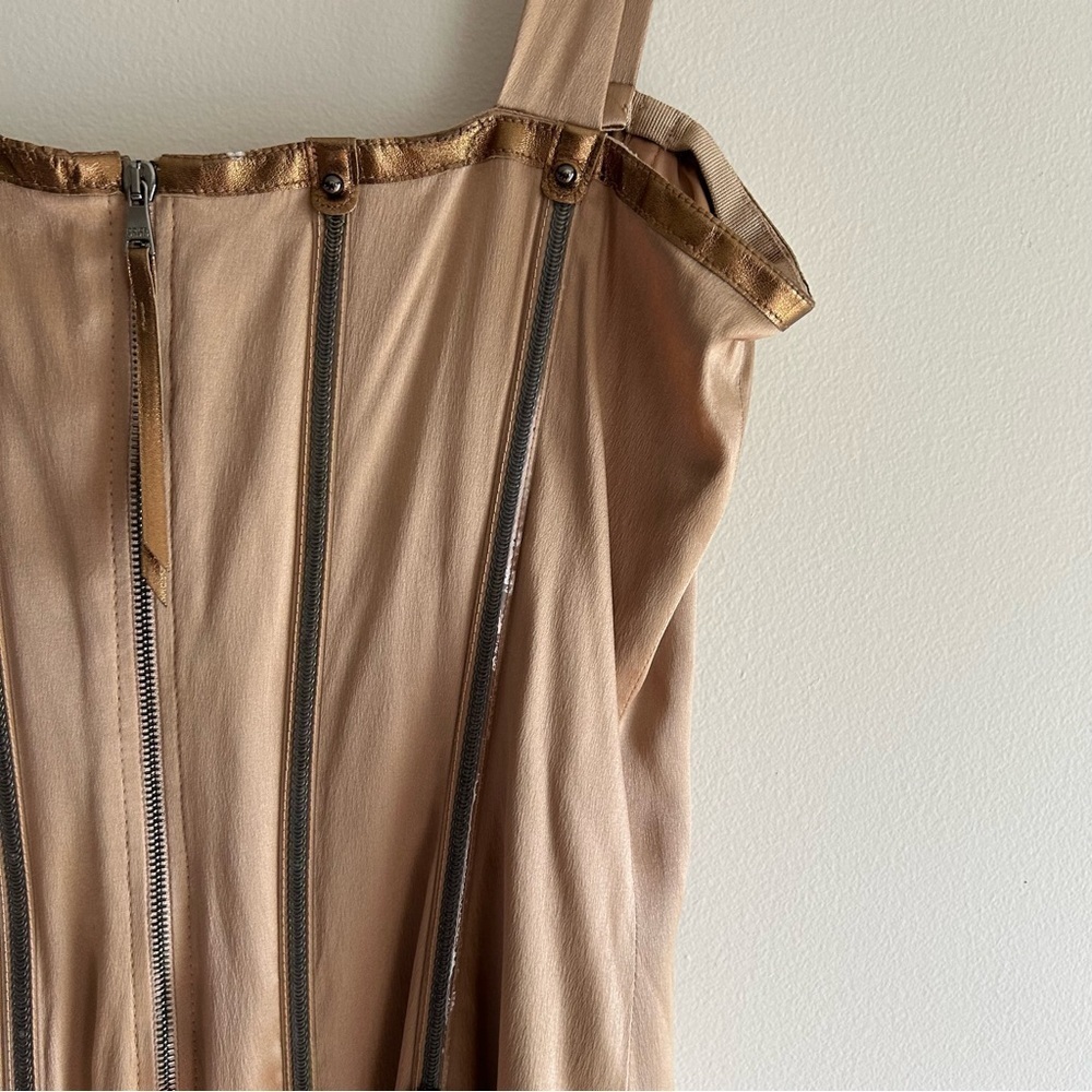 Vintage Dolce & Gabbana F/W 2007 Silver Zipper Dress sz 46 - Picture 10 of 16